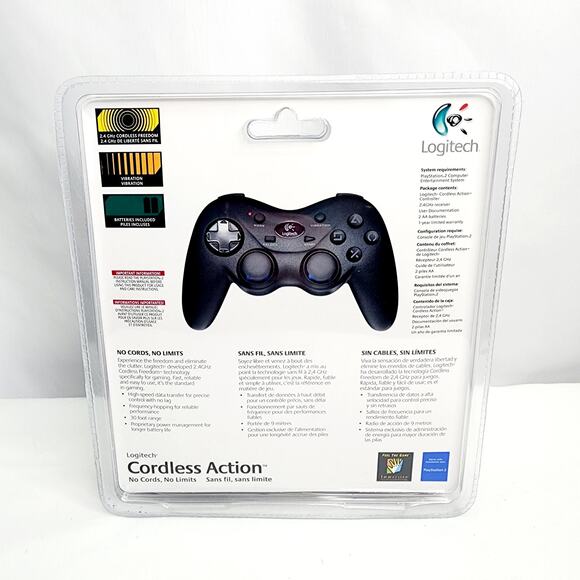 Logitech Play Station 2 PS2 Cordless Action Controller 2.4 GHz NEW SEALED - Picture 2 of 16